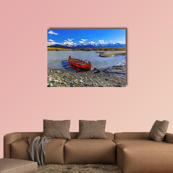 Glacial Lake Of Davidson Canvas Wall Art-1 Piece-Gallery Wrap-36" x 24"-Tiaracle