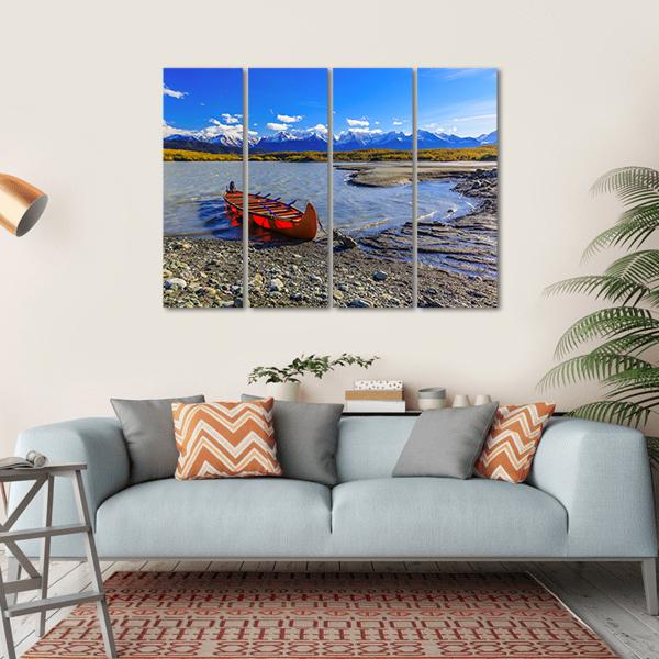 Glacial Lake Of Davidson Canvas Wall Art-4 Horizontal-Gallery Wrap-34" x 24"-Tiaracle