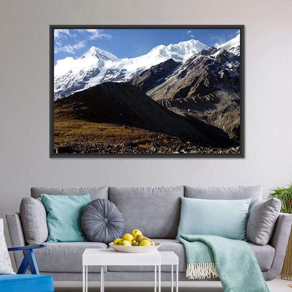 Glacier Ice Peak Panoramic Canvas Wall Art-1 Piece-36" x 12"-Tiaracle