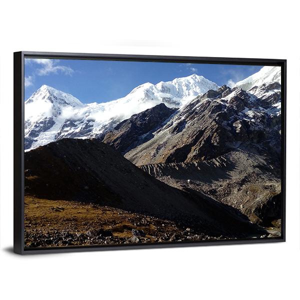 Glacier Ice Peak Panoramic Canvas Wall Art-1 Piece-36" x 12"-Tiaracle