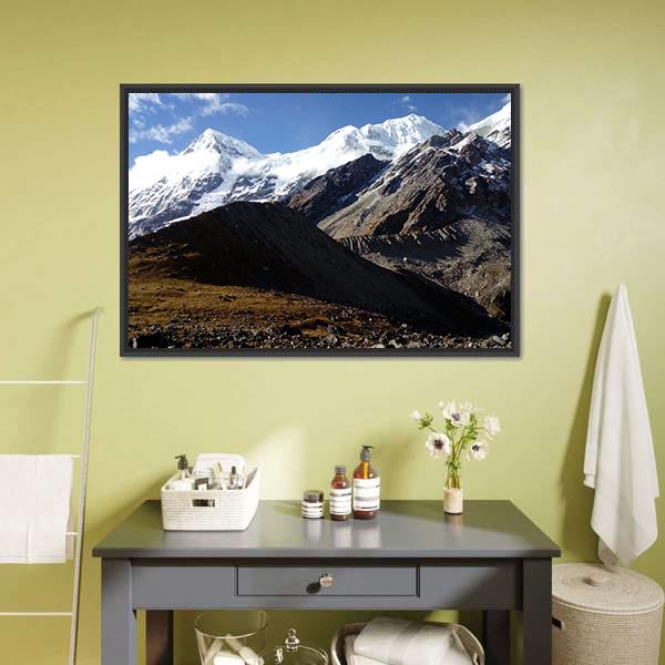 Glacier Ice Peak Panoramic Canvas Wall Art-1 Piece-36" x 12"-Tiaracle