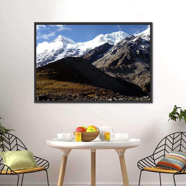 Glacier Ice Peak Panoramic Canvas Wall Art-1 Piece-36" x 12"-Tiaracle