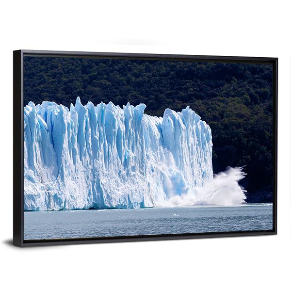 Glacier In Argentina Canvas Wall Art-3 Horizontal-Gallery Wrap-25" x 16"-Tiaracle