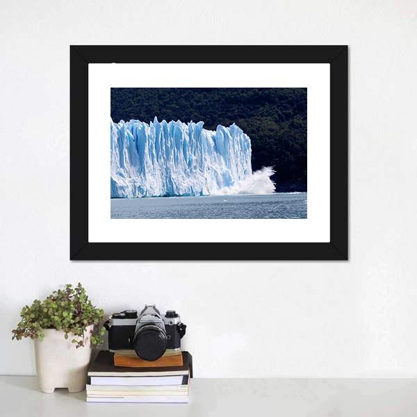 Glacier In Argentina Canvas Wall Art-3 Horizontal-Gallery Wrap-25" x 16"-Tiaracle