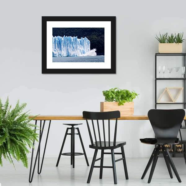 Glacier In Argentina Canvas Wall Art-3 Horizontal-Gallery Wrap-25" x 16"-Tiaracle