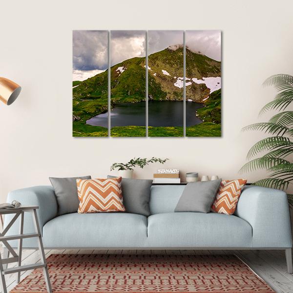 Glacier Lake Capra Canvas Wall Art-4 Horizontal-Gallery Wrap-34" x 24"-Tiaracle
