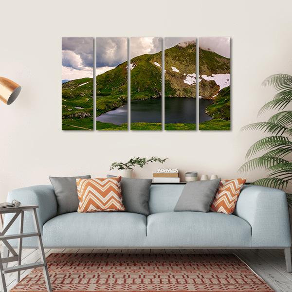 Glacier Lake Capra Canvas Wall Art-5 Horizontal-Gallery Wrap-22" x 12"-Tiaracle