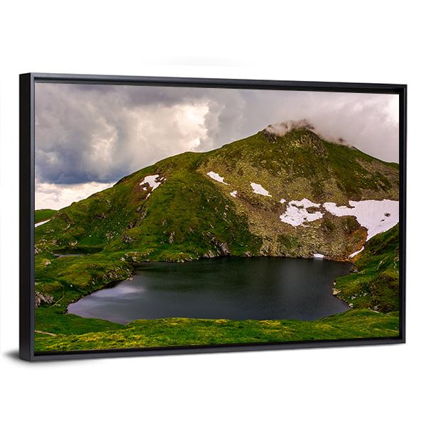 Glacier Lake Capra Canvas Wall Art-3 Horizontal-Gallery Wrap-25" x 16"-Tiaracle