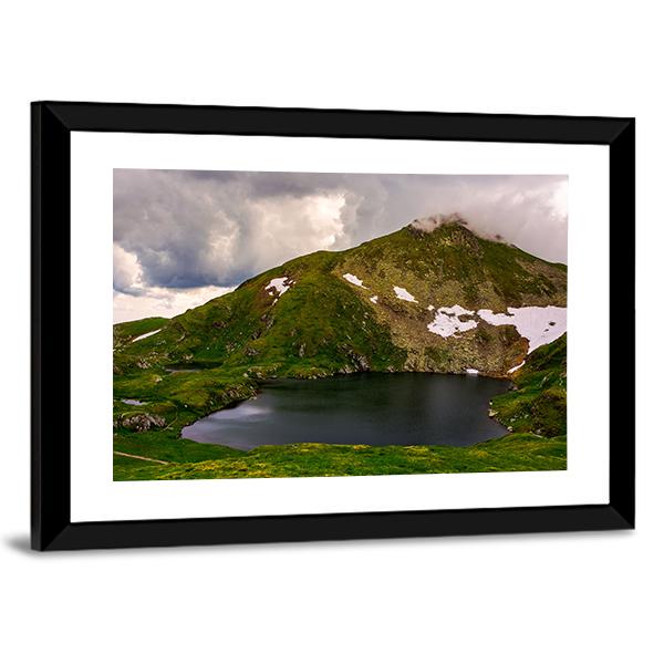 Glacier Lake Capra Canvas Wall Art-5 Horizontal-Gallery Wrap-22" x 12"-Tiaracle
