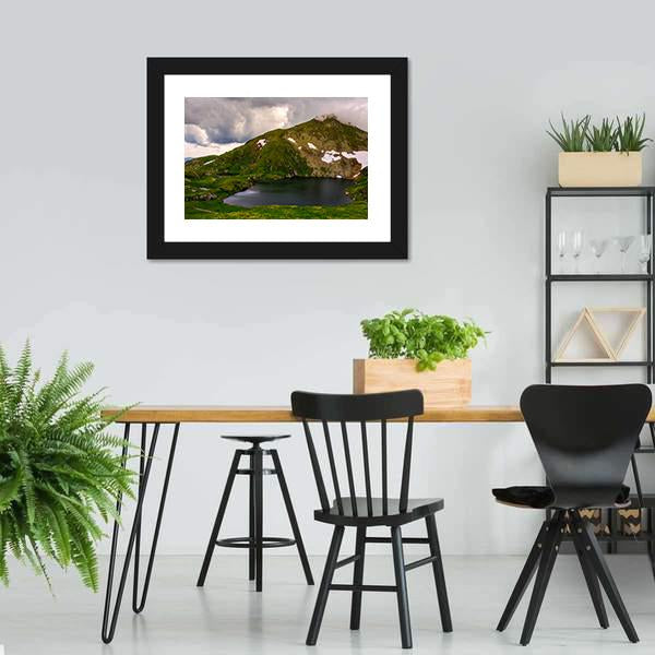 Glacier Lake Capra Canvas Wall Art-3 Horizontal-Gallery Wrap-25" x 16"-Tiaracle