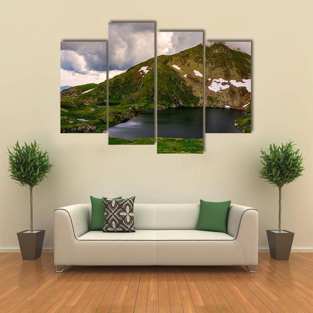 Glacier Lake Capra Canvas Wall Art-4 Pop-Gallery Wrap-50" x 32"-Tiaracle