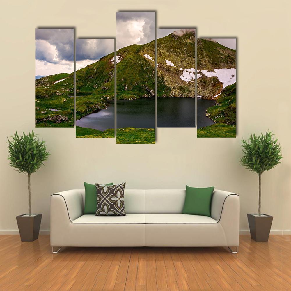Glacier Lake Capra Canvas Wall Art-5 Pop-Gallery Wrap-47" x 32"-Tiaracle