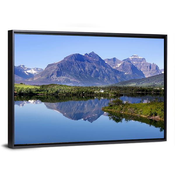 Glacier National Park Canvas Wall Art-3 Horizontal-Gallery Wrap-25" x 16"-Tiaracle