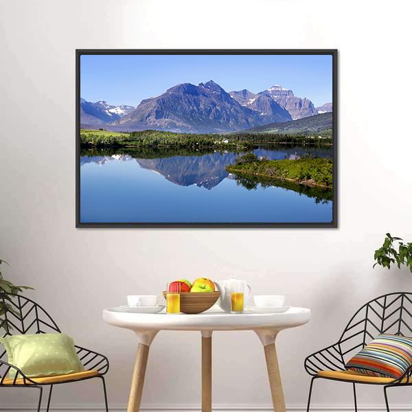 Glacier National Park Canvas Wall Art-3 Horizontal-Gallery Wrap-25" x 16"-Tiaracle