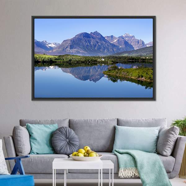Glacier National Park Canvas Wall Art-3 Horizontal-Gallery Wrap-25" x 16"-Tiaracle