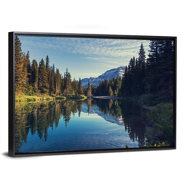 Glacier National Park Montana Canvas Wall Art-3 Horizontal-Gallery Wrap-25" x 16"-Tiaracle
