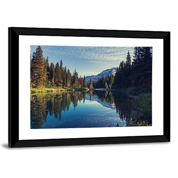 Glacier National Park Montana Canvas Wall Art-3 Horizontal-Gallery Wrap-25" x 16"-Tiaracle
