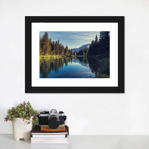Glacier National Park Montana Canvas Wall Art-1 Piece-Framed Print-20" x 16"-Tiaracle