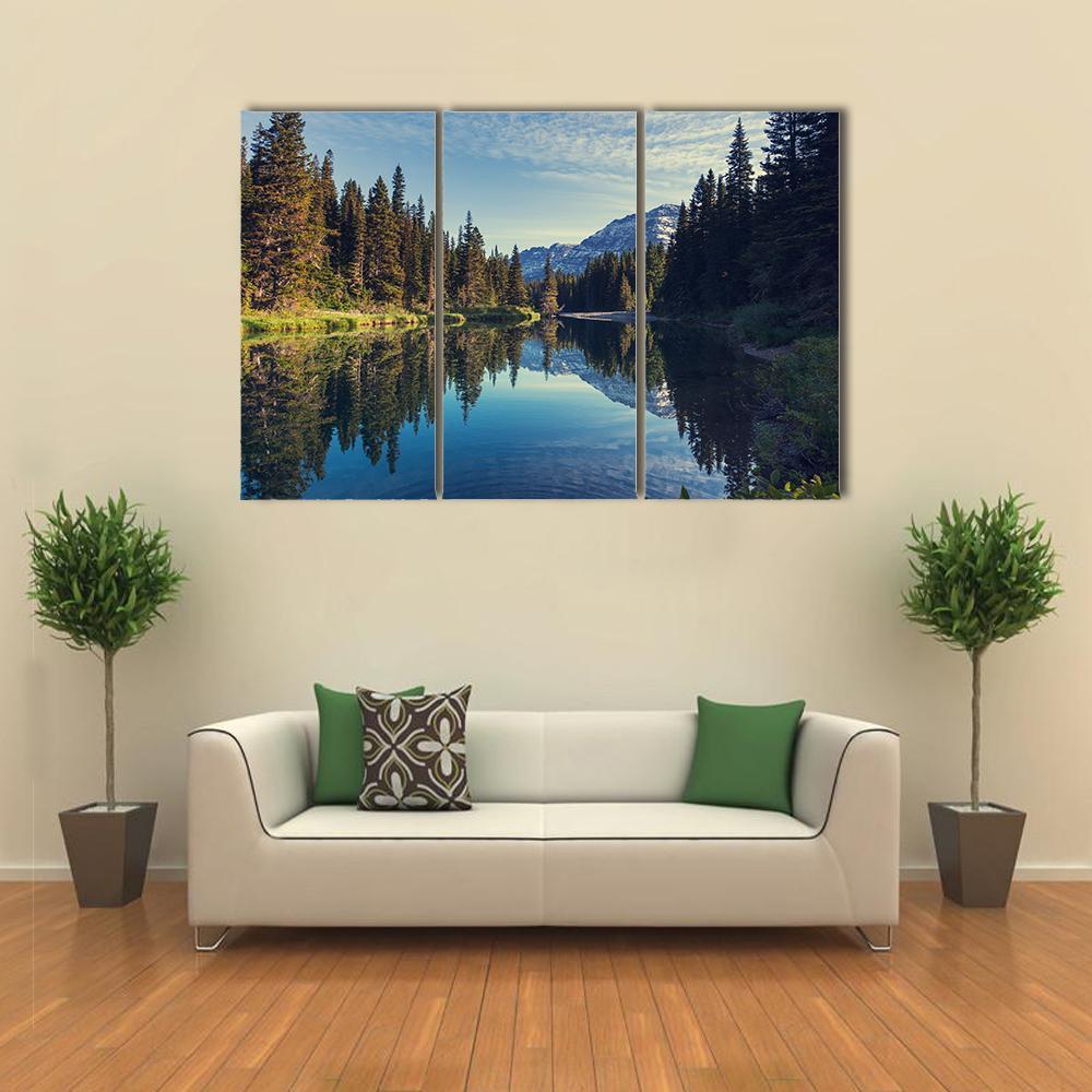 Glacier National Park Montana Canvas Wall Art-3 Horizontal-Gallery Wrap-37" x 24"-Tiaracle
