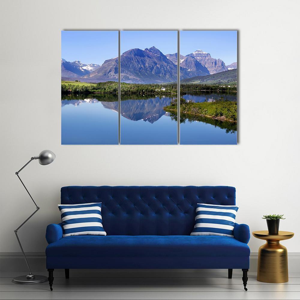 Glacier National Park Canvas Wall Art-3 Horizontal-Gallery Wrap-37" x 24"-Tiaracle