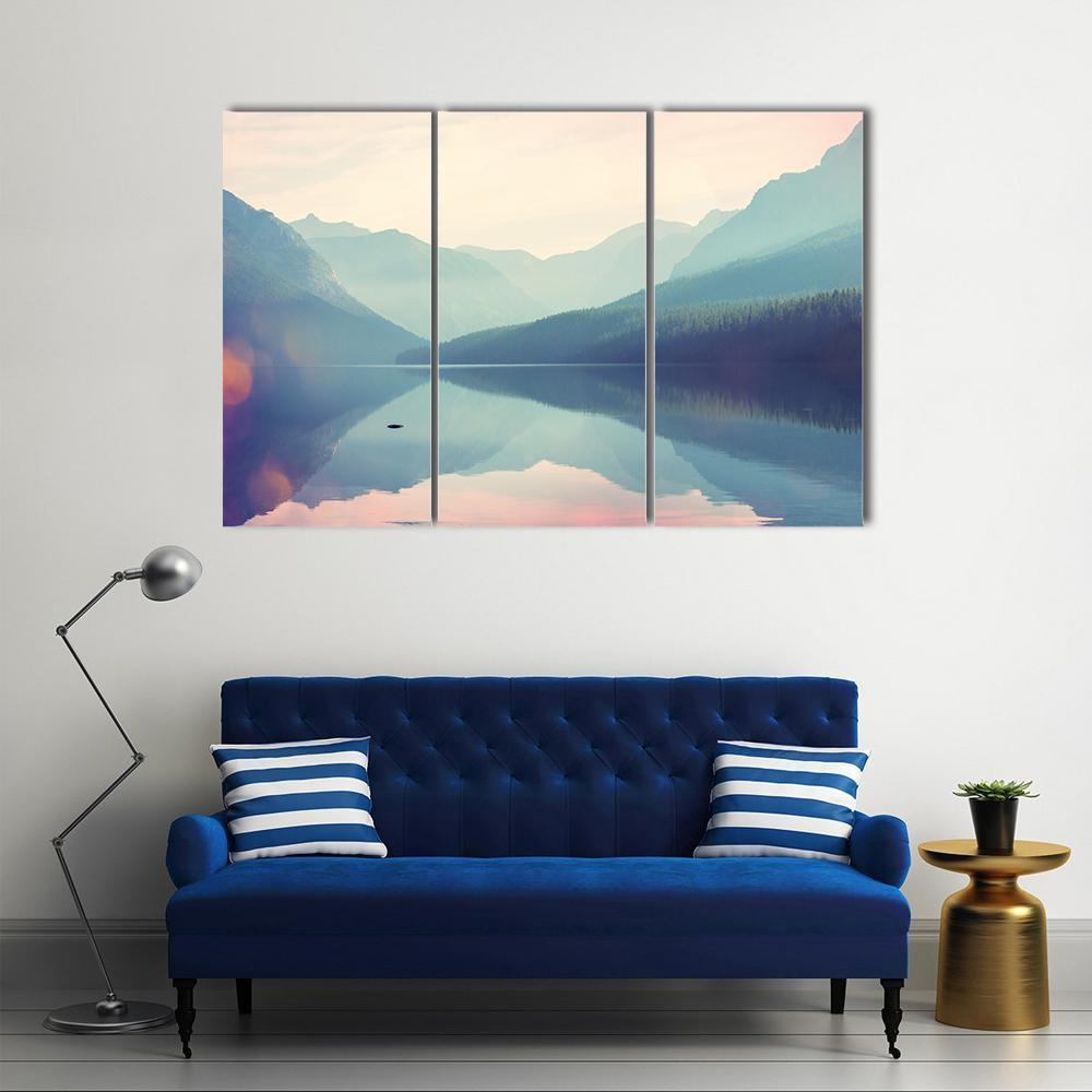 Glacier National Park USA Canvas Wall Art-3 Horizontal-Gallery Wrap-37" x 24"-Tiaracle