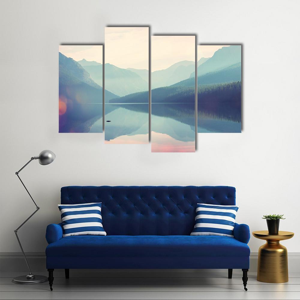 Glacier National Park USA Canvas Wall Art-4 Pop-Gallery Wrap-50" x 32"-Tiaracle