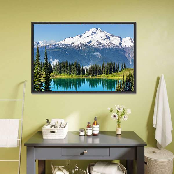 Glacier Peak In Washington Canvas Wall Art-1 Piece-Floating Frame-24" x 16"-Tiaracle