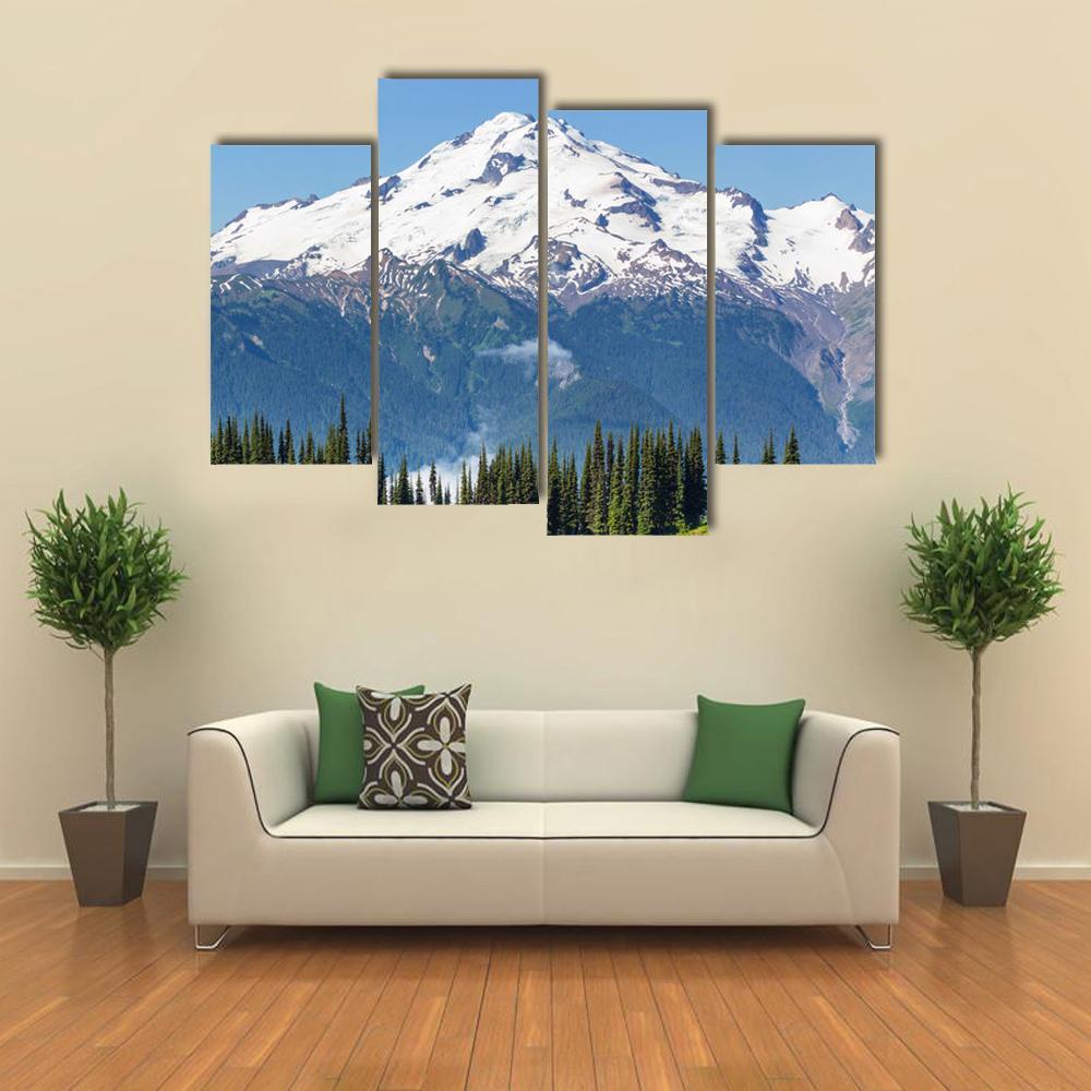 Glacier Peak In Washington Canvas Wall Art-4 Pop-Gallery Wrap-50" x 32"-Tiaracle