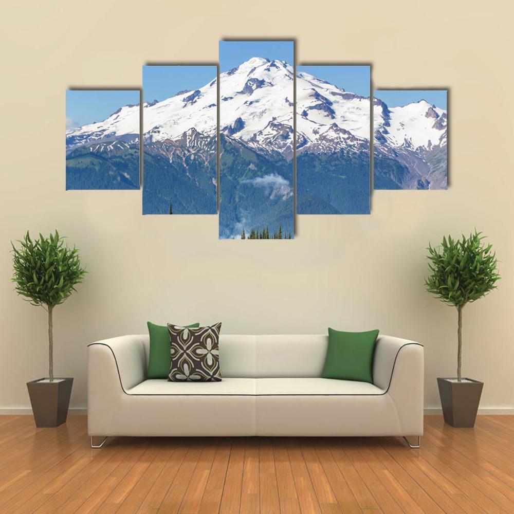 Glacier Peak In Washington Canvas Wall Art-5 Star-Gallery Wrap-62" x 32"-Tiaracle