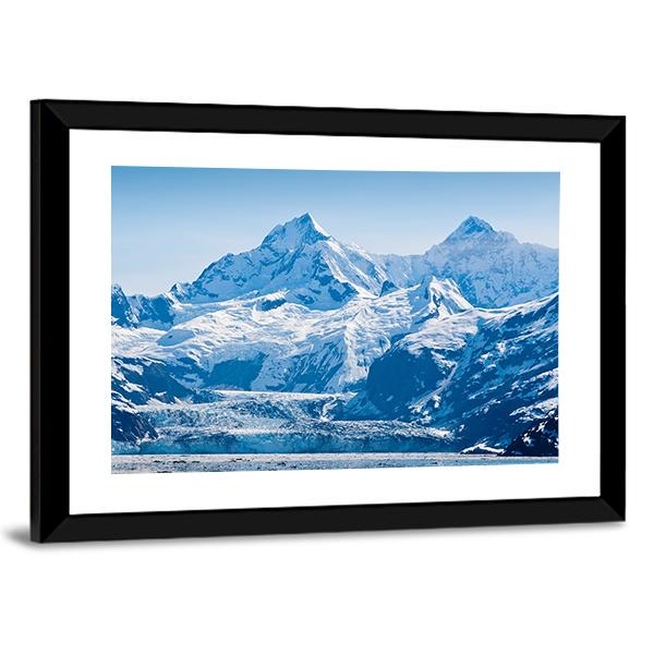 Glacier & Snow Capped Mountains Canvas Wall Art-3 Horizontal-Gallery Wrap-25" x 16"-Tiaracle