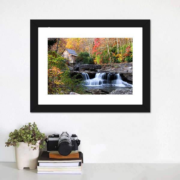 Glade Creek Grist Mil Canvas Wall Art-1 Piece-Framed Print-20" x 16"-Tiaracle