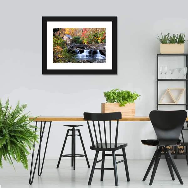 Glade Creek Grist Mil Canvas Wall Art-3 Horizontal-Gallery Wrap-25" x 16"-Tiaracle