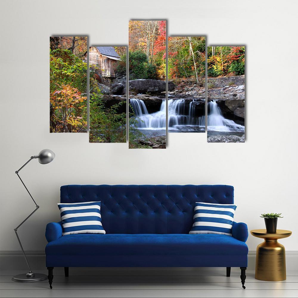 Glade Creek Grist Mil Canvas Wall Art-5 Pop-Gallery Wrap-47" x 32"-Tiaracle