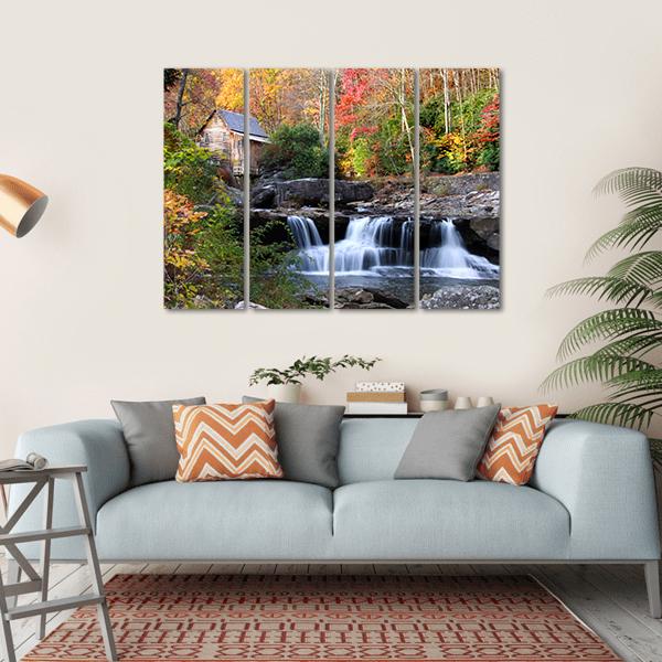 Glade Creek Grist Canvas Wall Art-4 Horizontal-Gallery Wrap-34" x 24"-Tiaracle