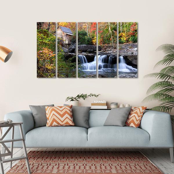 Glade Creek Grist Canvas Wall Art-5 Horizontal-Gallery Wrap-22" x 12"-Tiaracle