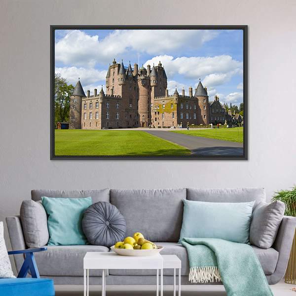 Glamis Castle Scotland Canvas Wall Art-5 Horizontal-Gallery Wrap-22" x 12"-Tiaracle