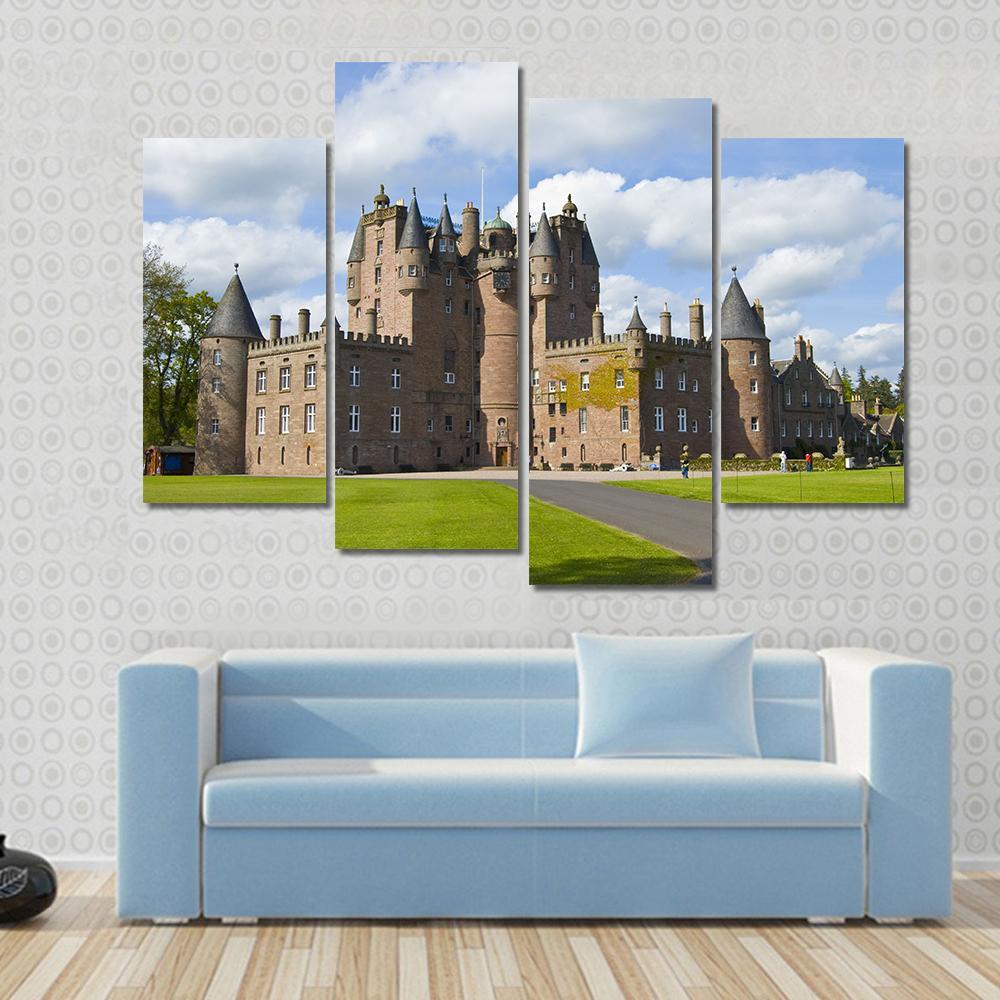 Glamis Castle Scotland Canvas Wall Art-4 Pop-Gallery Wrap-50" x 32"-Tiaracle