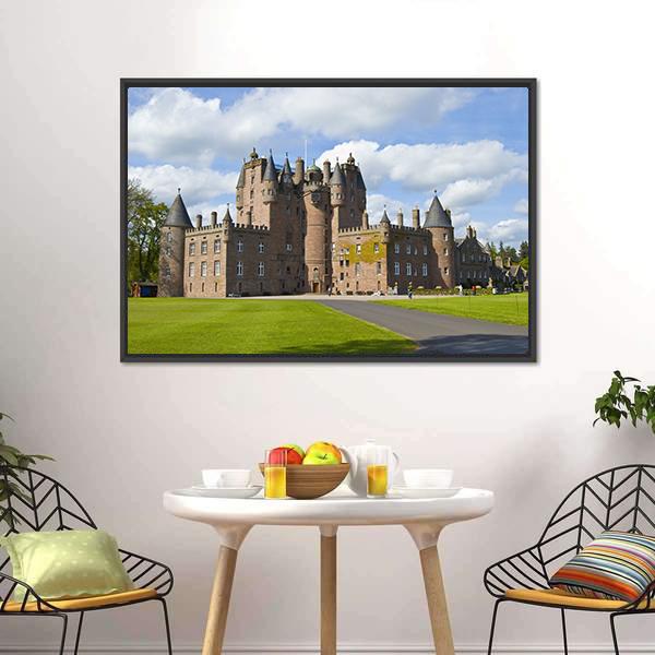 Glamis Castle Scotland Canvas Wall Art-3 Horizontal-Gallery Wrap-25" x 16"-Tiaracle