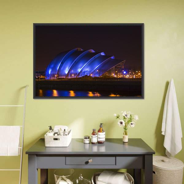 Glasgow Armadillo Building Canvas Wall Art-1 Piece-Floating Frame-24" x 16"-Tiaracle