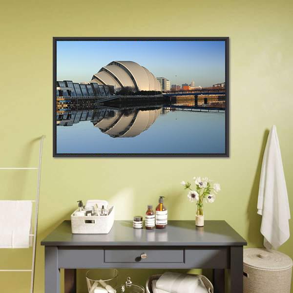 Glasgow Armadillo In Winter Canvas Wall Art-1 Piece-Floating Frame-24" x 16"-Tiaracle