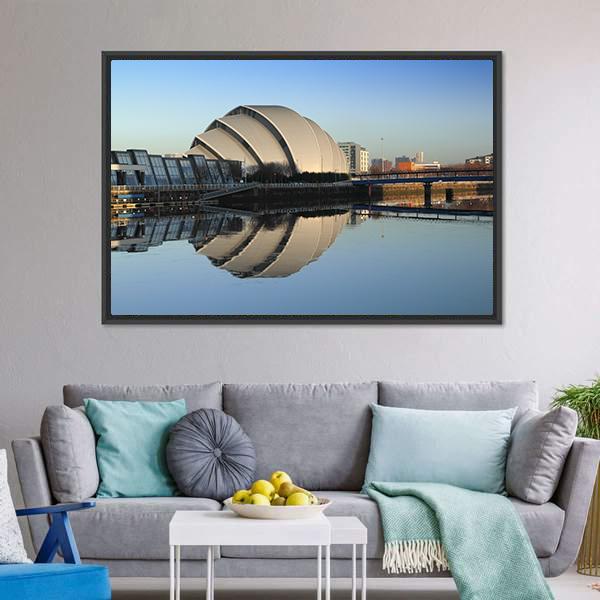 Glasgow Armadillo In Winter Canvas Wall Art-3 Horizontal-Gallery Wrap-25" x 16"-Tiaracle