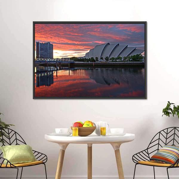 Glasgow Harbor District Canvas Wall Art-5 Horizontal-Gallery Wrap-22" x 12"-Tiaracle