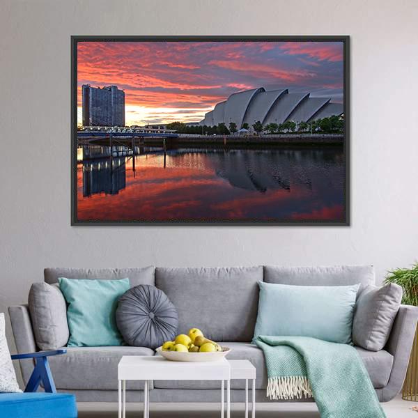 Glasgow Harbor District Canvas Wall Art-5 Horizontal-Gallery Wrap-22" x 12"-Tiaracle