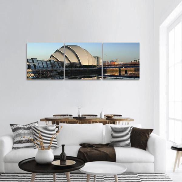 Glasgow Armadillo In Winter Panoramic Canvas Wall Art-3 Piece-25" x 08"-Tiaracle