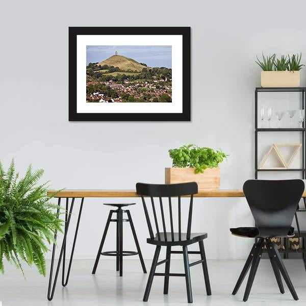 Glastonbury Tor England Canvas Wall Art-3 Horizontal-Gallery Wrap-25" x 16"-Tiaracle