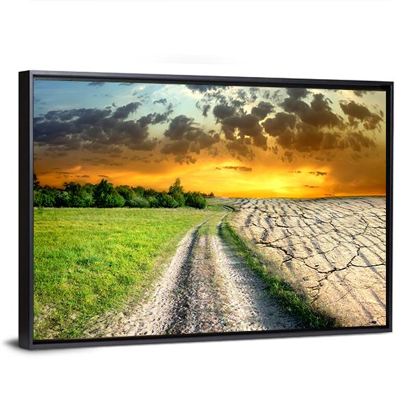 Global Warming Effect Canvas Wall Art-3 Horizontal-Gallery Wrap-25" x 16"-Tiaracle