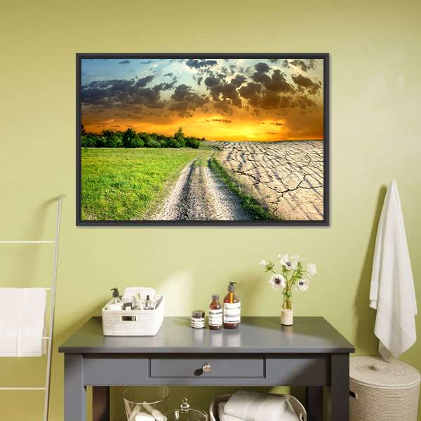 Global Warming Effect Canvas Wall Art-1 Piece-Floating Frame-24" x 16"-Tiaracle