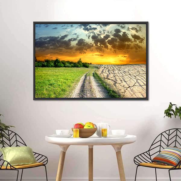 Global Warming Effect Canvas Wall Art-3 Horizontal-Gallery Wrap-25" x 16"-Tiaracle