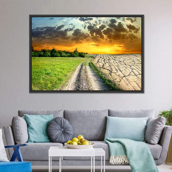 Global Warming Effect Canvas Wall Art-3 Horizontal-Gallery Wrap-25" x 16"-Tiaracle