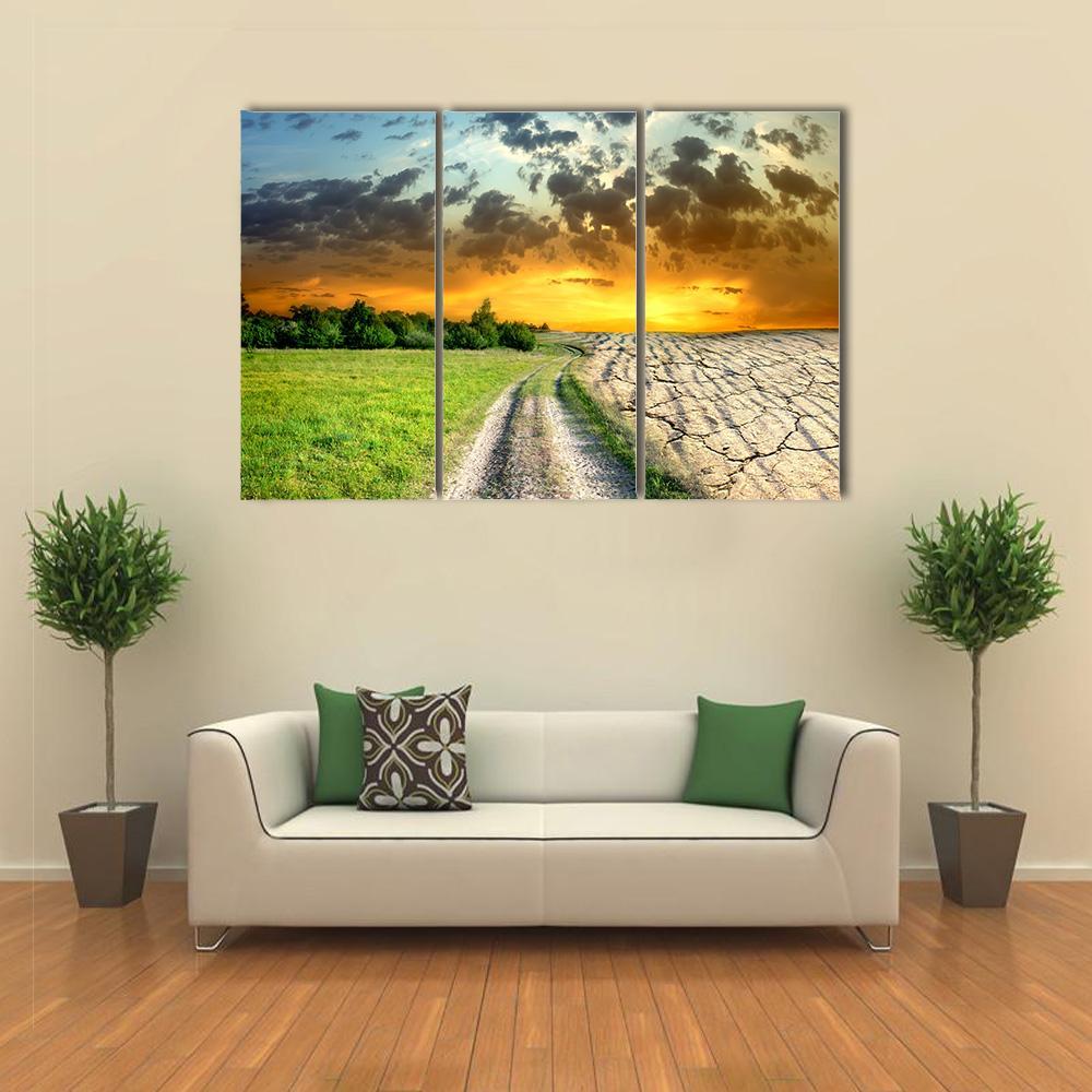 Global Warming Effect Canvas Wall Art-3 Horizontal-Gallery Wrap-37" x 24"-Tiaracle